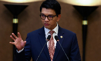Madagascar's ousted President Andry Rajoelina in Antananarivo, Madagascar on October 6