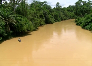 A river destroyed by galamsey activities