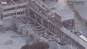 Screenshot of a video of the earthquake