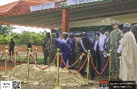 Minister for Defence, Dominic Nitiwul, and Mr Lu Kun, Chinese ambassador cut sod for the projects