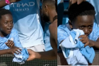 Antoine Semenyo left the young fan in tears after he gave him his jersey