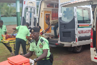 The victim is being rushed to the hospital for specialised treatment