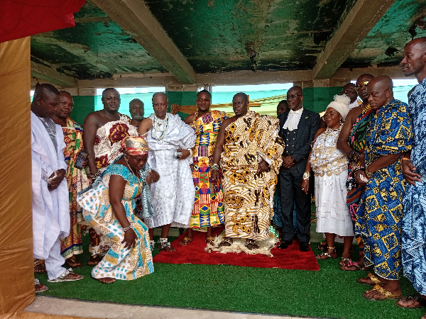 The new  traditional leaders admitted into Yilo Krobo Traditional Council in a group photo