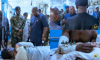 President John Dramani Mahama visited two of the victims