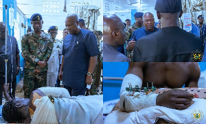 President John Dramani Mahama visited two of the victims
