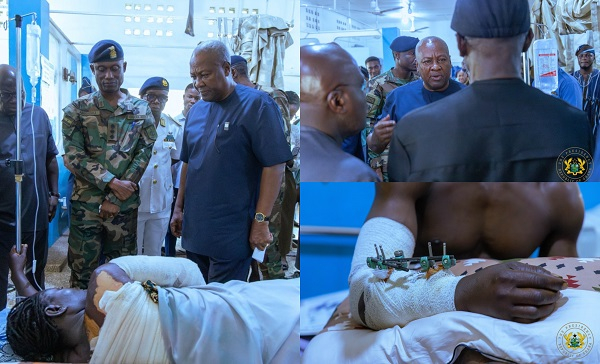 President John Dramani Mahama visited two of the victims