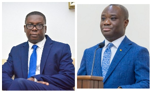 Dr. Gideon Boako, MP for Tano North and Felix Kwakye Ofosu, Government spokesperson