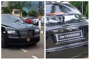 Okyenhene's beautiful black Rolls Royce