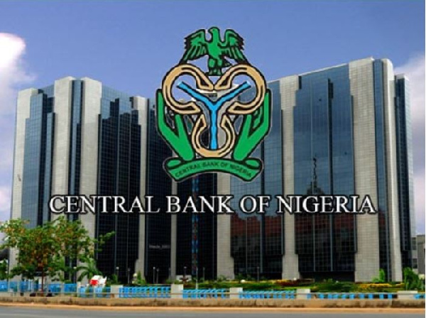 Di Central Bank of Nigeria (CBN) building in Abuja
