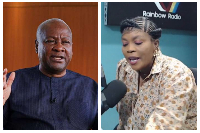 Janet Asana Nabla (R) has criticised President John Dramani Mahama (L)