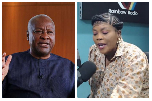 Janet Asana Nabla (R) has criticised President John Dramani Mahama (L)