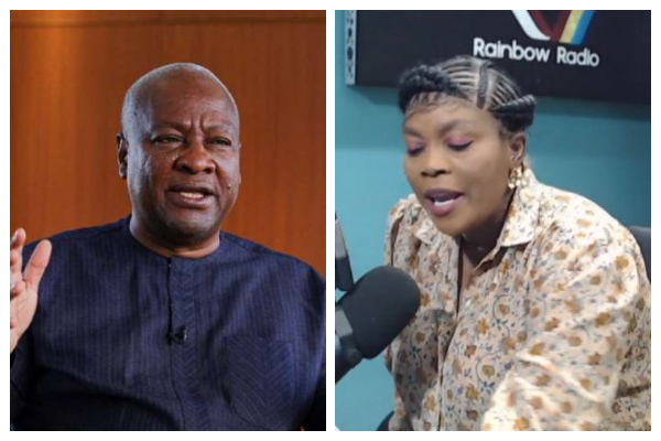 Janet Asana Nabla (R) has criticised President John Dramani Mahama (L)