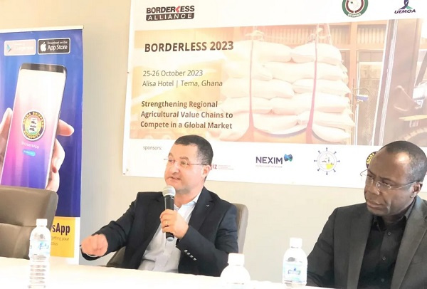 Ziad Hamoui of Borderless Alliance and Fred Asiedu-Dartey of GSA speaking at the media launch