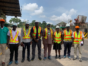 The Tree Crops Development Authority (TCDA) reps visit rubber industry in the Western Region