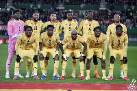 Black Stars players before a football game