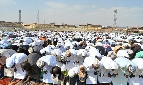 Muslims praying