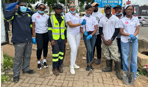 The Miss Ghana team cleaned gutters, streets, and public spaces