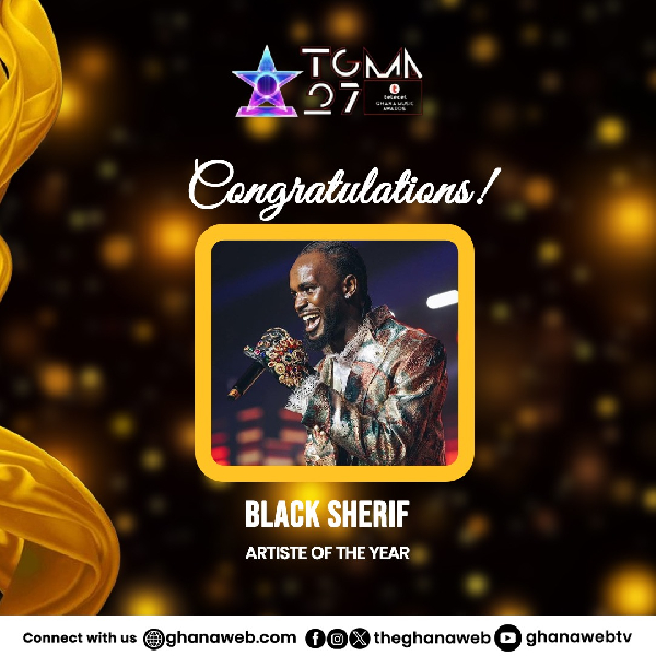 Black Sherif dominated the night, clinching the coveted Artiste of the Year award