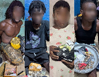 Some of the arrested suspects carrying substances believed to be drugs