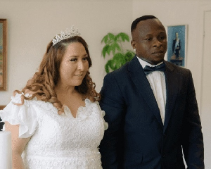 Liha Miller, the ex-wife of Ghanaian musician Patapaa, and her new husband, Ikem Casey