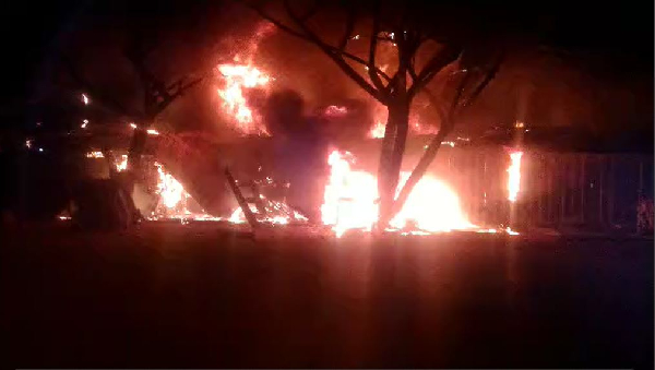 The fire at the Dodowa Market razed down several containers