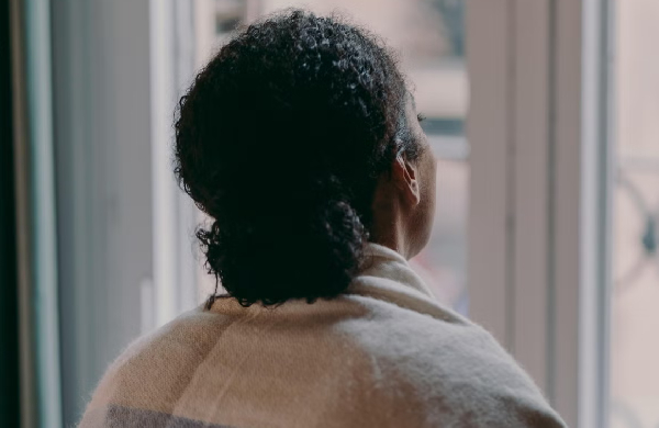 File photo of a woman domestically abused