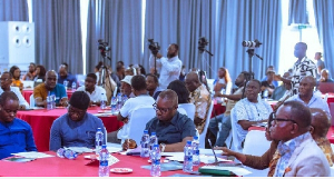 Minister of Energy, John Abdulai Jinapor with some stakeholders at the forum