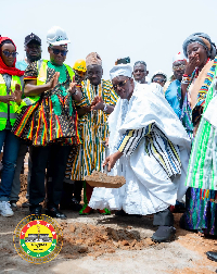 Speaker of Parliament Rt Honourable Alban Bagbin during the sod-cutting ceremony