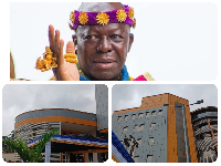 Collage of Otumfuo Osei Tutu II and the new Minerals Commission edifice