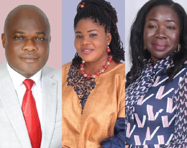 From left Ahmed Ibrahim, Naa Momo Lartey and Elizabeth Ofosu-Adjare