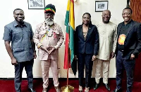 Ras Caleb with some of the officials
