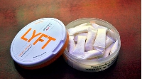 A container of the Nicotine sachets known as LYFT which was banned by Kenya's Health Ministry