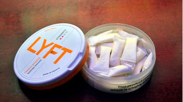 A container of the Nicotine sachets known as LYFT which was banned by Kenya's Health Ministry