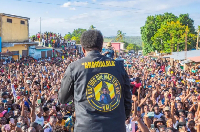 Venancio Mondlane addresses supporters in Nampula, Mozambique