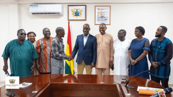 Members of the Ghana Federation of Disability with Haruna Iddrisu
