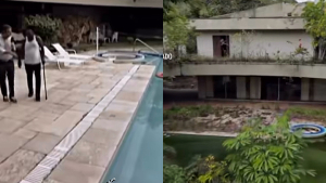Before and after photos of Pele’s mansion
