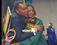 The NPP chairman, visibly delighted, smiled broadly as he hugged his daughter