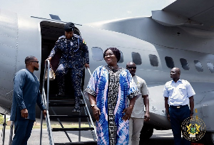 Vice President Jane Naana Opoku-Agyemang has arrived in Wa