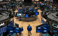 A general view shows the floor of the New York Stock Exchange, in the United States