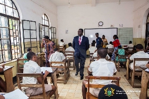 Student taking an examination