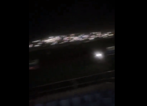 The Cape Coast Stadium was thrown into darkness during a match