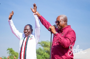 John Mahama with Isaac Adongo