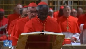Cardinal Peter Kodwo Appiah taking the Oath of Secrecy on Wednesday, May 8, 2025
