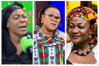 Hawa Koomson (M) has alleged that Kate (L) assaulted Otiko Djaba (R)