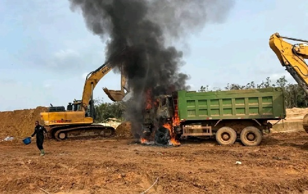 The mining company site at Adelekezo in Nzema East Municipality