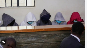 Students from Utumishi Girls Academy appear at Naivasha Law Courts in Nakuru, Kenya, Tuesday, June 2