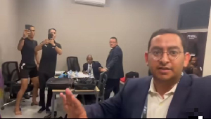 Management of Simba confronting the officials after the game