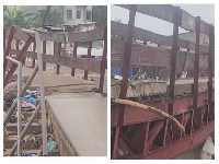 Snipped of the structural condition of Alajo bridge after June, 29 floods