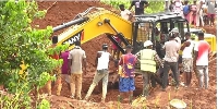 The bodies were exhumed from an illegal mine at Odumase