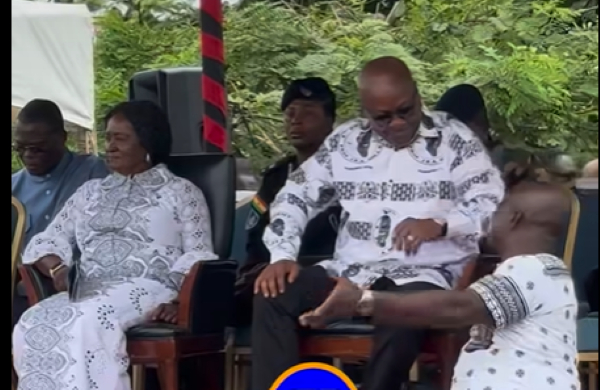 Appiah Stadium staged one of his famous political spectacles when he interacted with the President